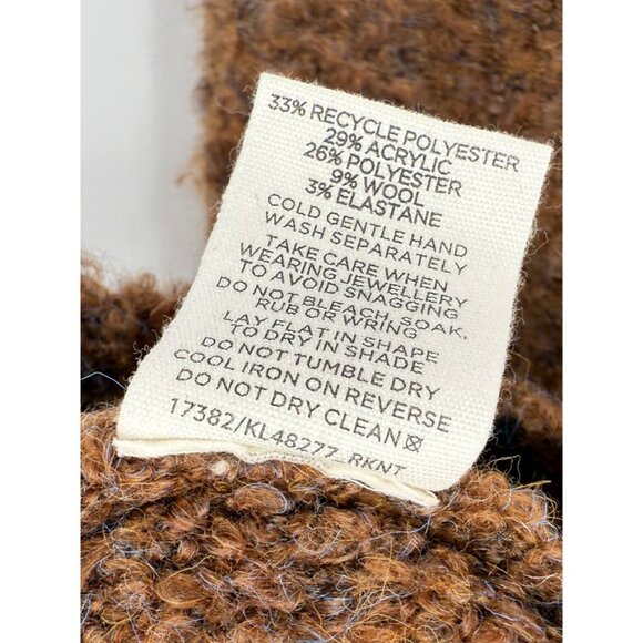 Glassons Brown Turtleneck Balloon Sleeve Cropped Sweater Pullover Top - Picture 5 of 8